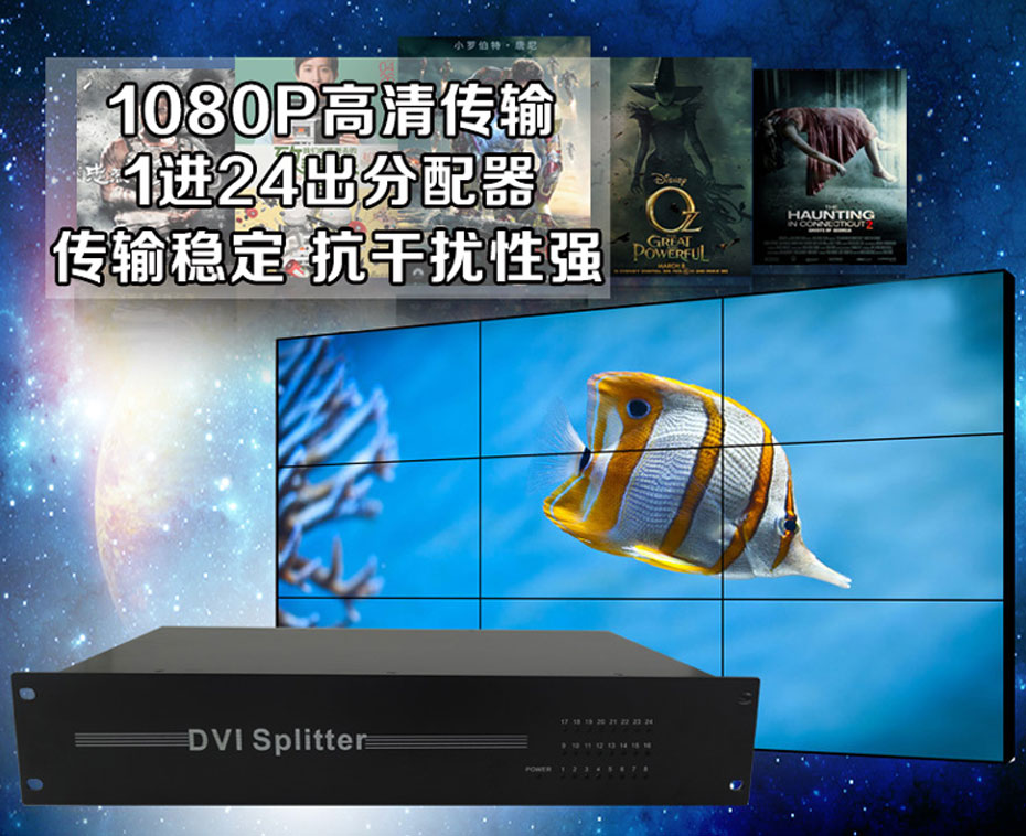 DVI分配器1进24出124D